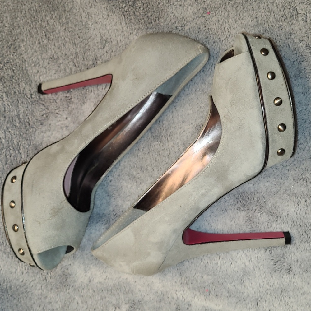 Paris Hilton open toe platforms